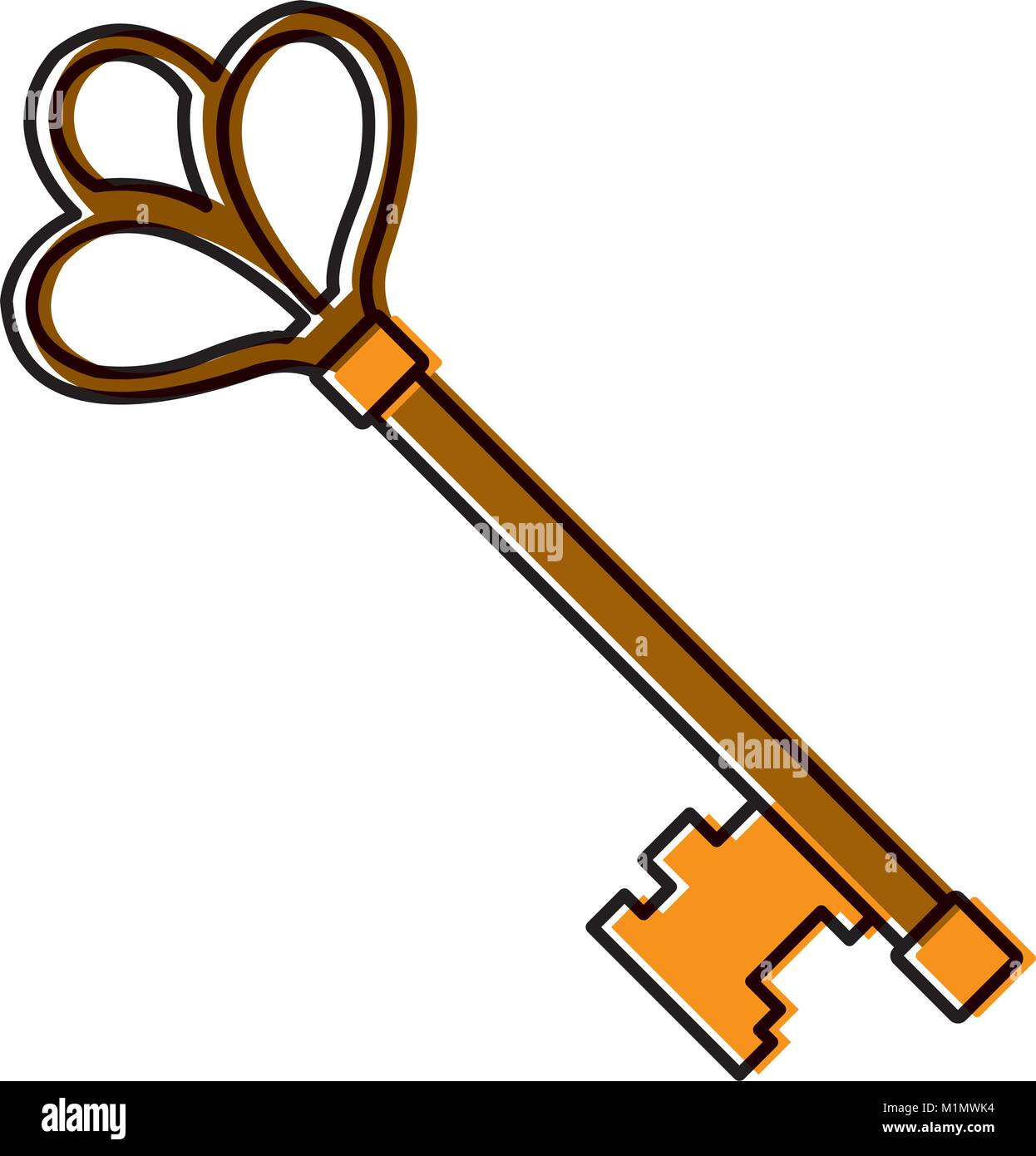 Antique key isolated Stock Vector Image & Art - Alamy