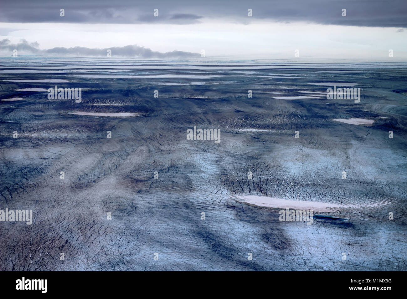 Undulating Zone Meaning boundary of accumulation zone of dome cover glacier in peak summer ...