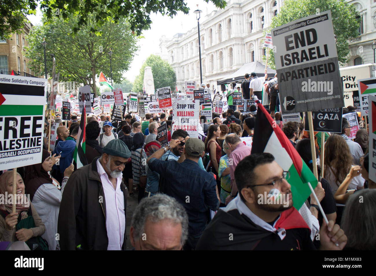 Gaza Demonstration - Free Palestine March Stock Photo - Alamy
