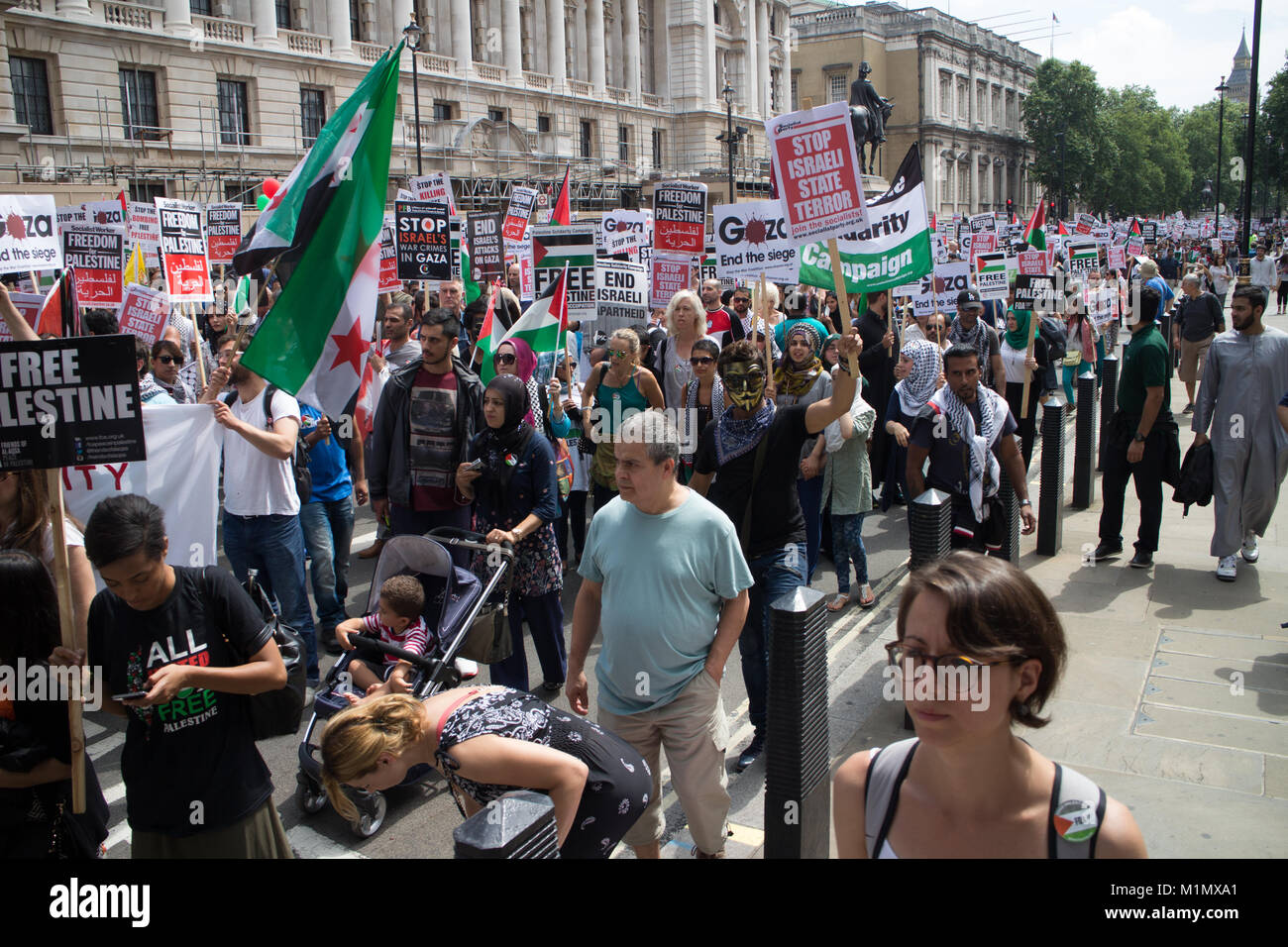 Gaza Demonstration - Free Palestine March Stock Photo - Alamy