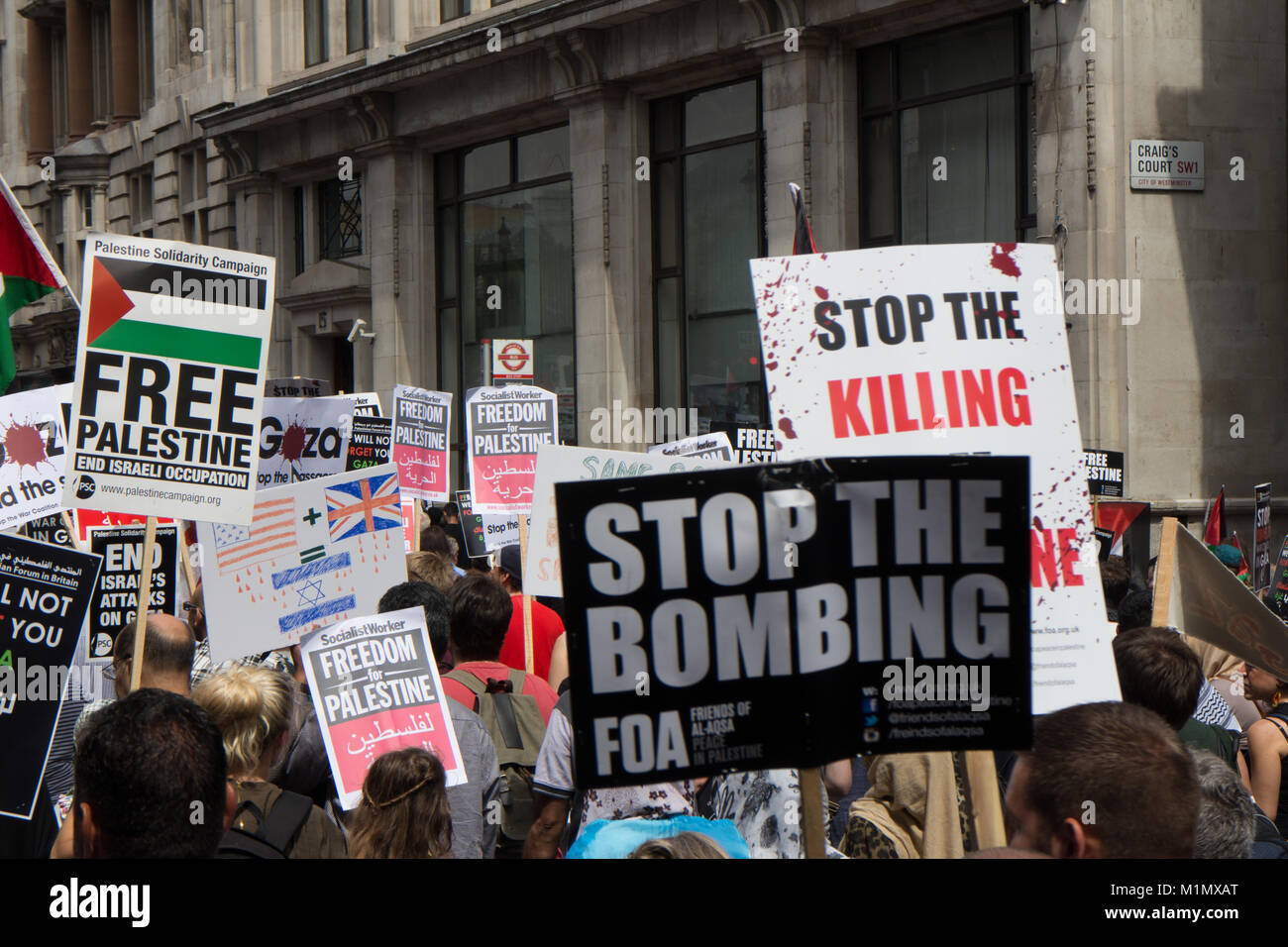 Gaza Demonstration - Free Palestine March Stock Photo - Alamy