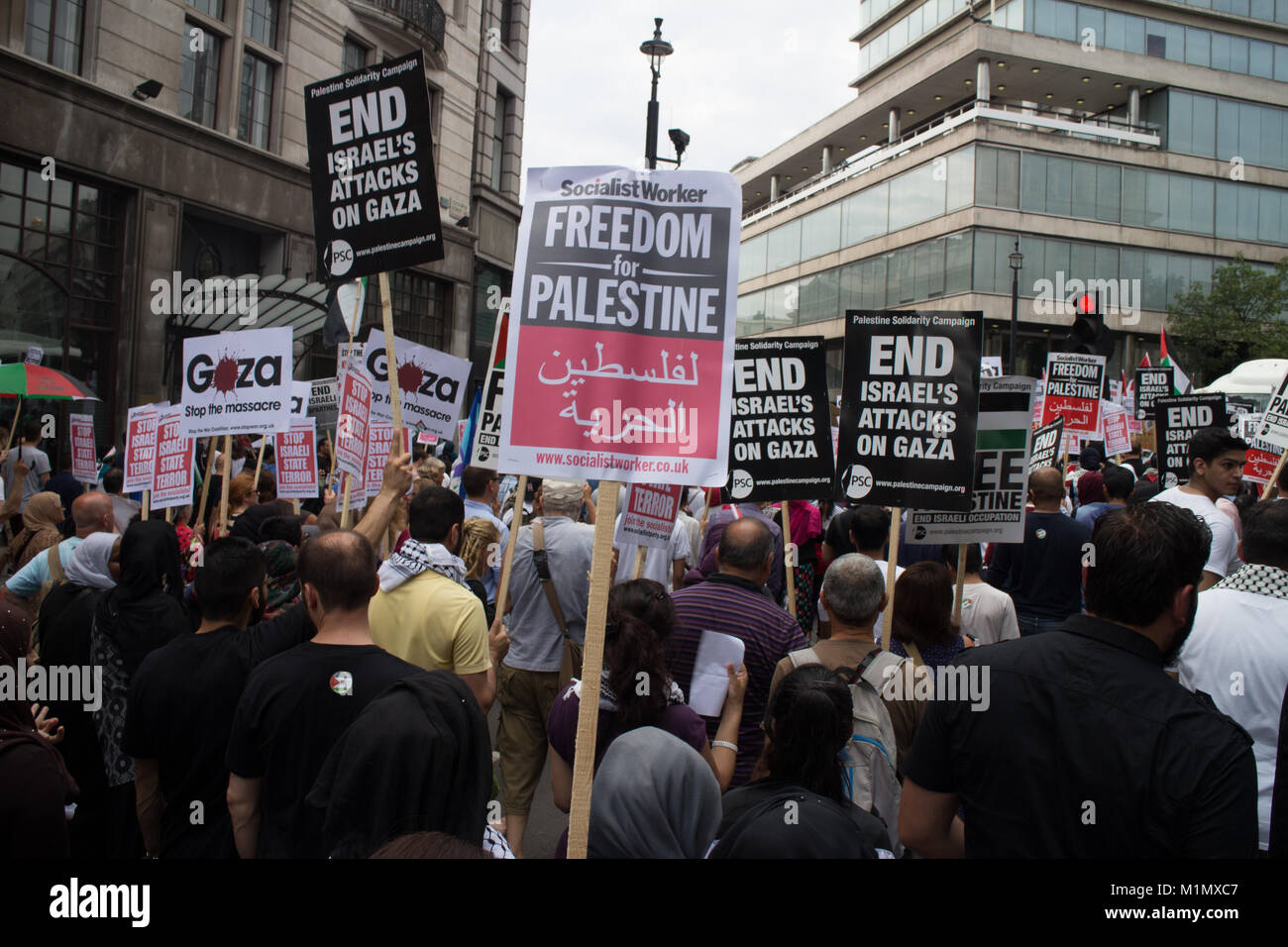 Gaza Demonstration - Free Palestine March Stock Photo - Alamy