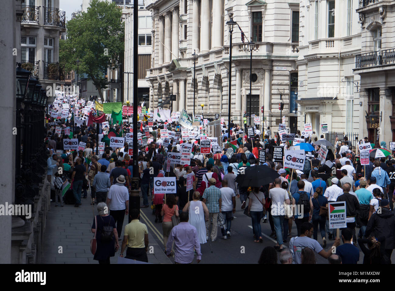 Gaza Demonstration - Free Palestine March Stock Photo - Alamy