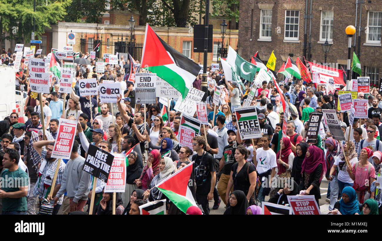 Gaza Demonstration - Free Palestine March Stock Photo - Alamy