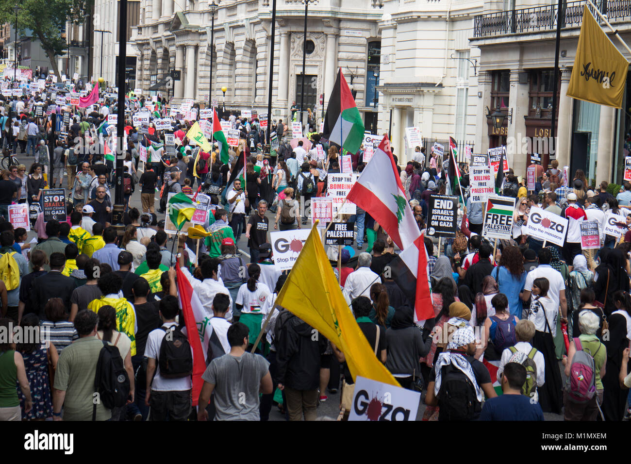 Gaza Demonstration - Free Palestine March Stock Photo - Alamy