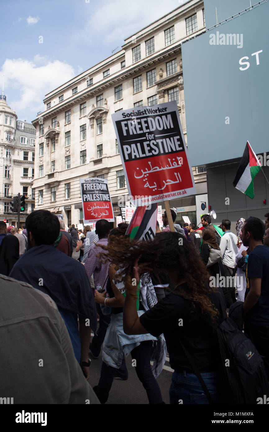 Gaza demonstration - Free Palestine Demo - UK Stock Photo - Alamy