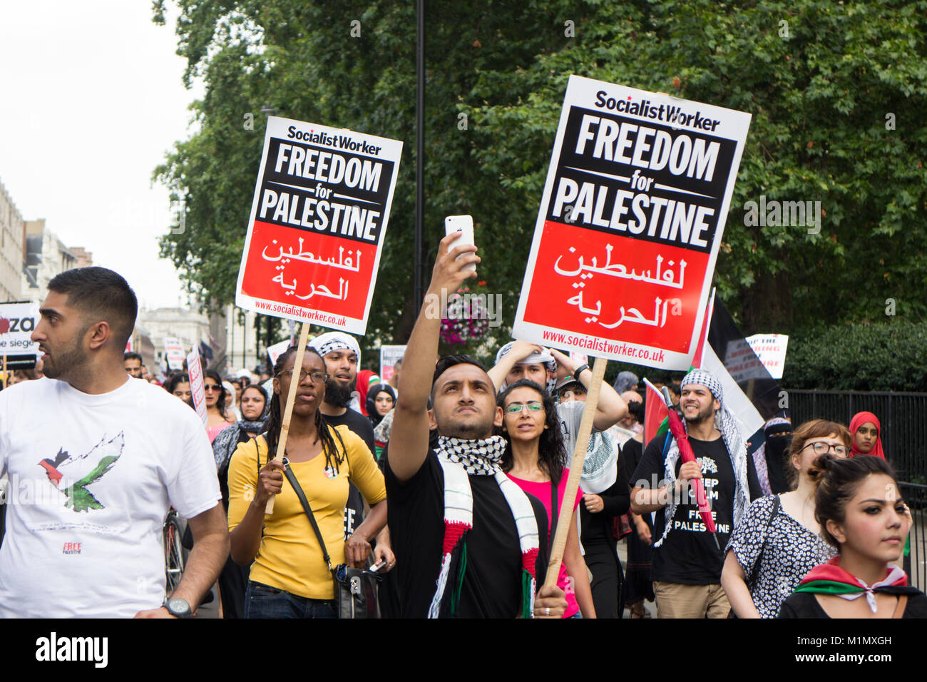 Gaza Demonstration - Free Palestine March Stock Photo - Alamy