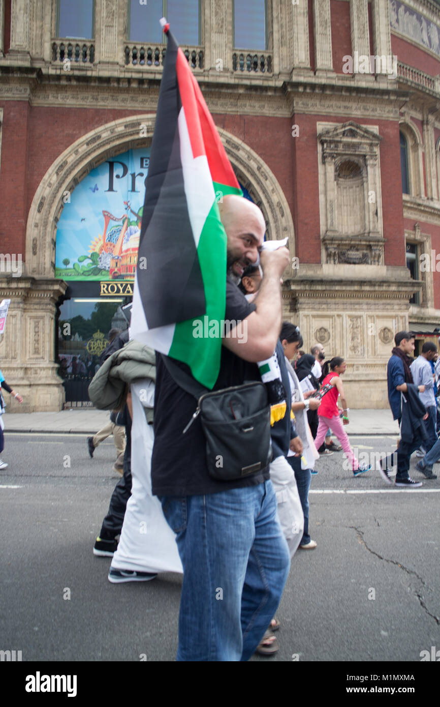 Gaza demonstration -  Free Palestine Demo - UK Stock Photo