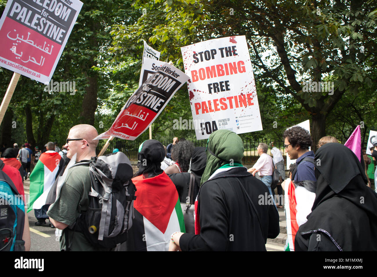 Gaza Demonstration - Free Palestine March Stock Photo - Alamy