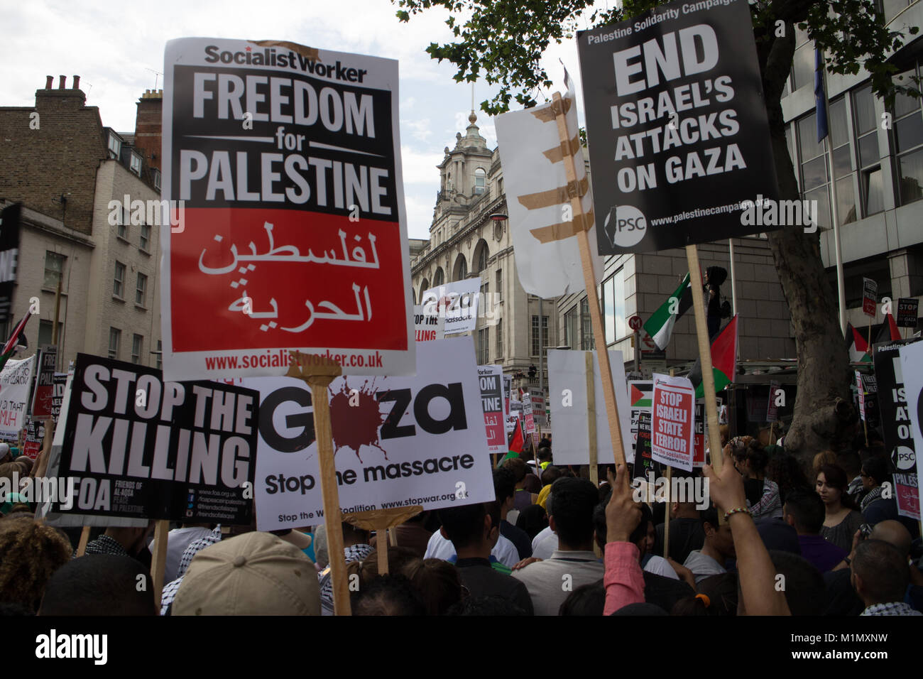 Gaza Demonstration - Free Palestine March Stock Photo - Alamy