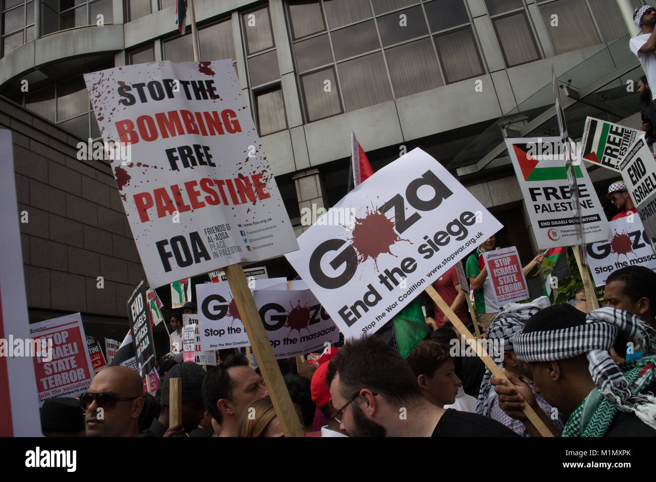 Gaza Demonstration - Free Palestine March Stock Photo - Alamy