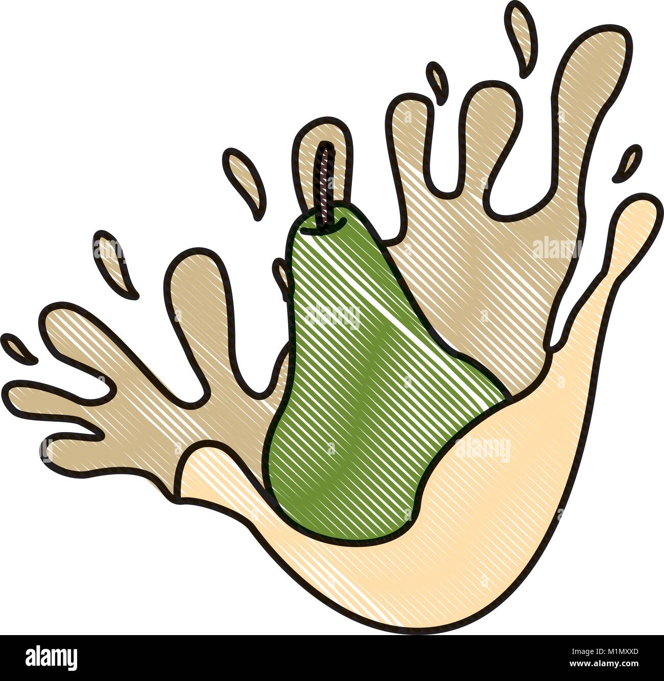 Pear milk splash Stock Vector Image & Art - Alamy