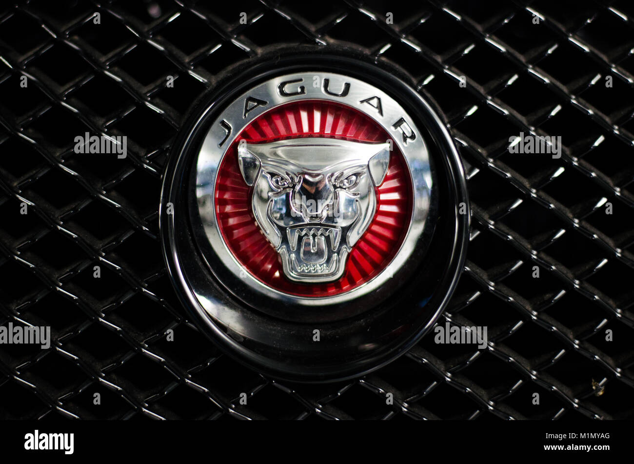Jaguar logo Stock Photo