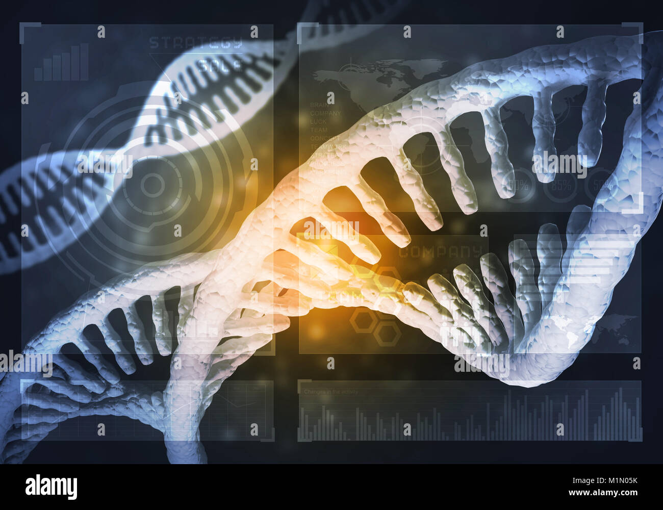 DNA molecules background Stock Photo - Alamy