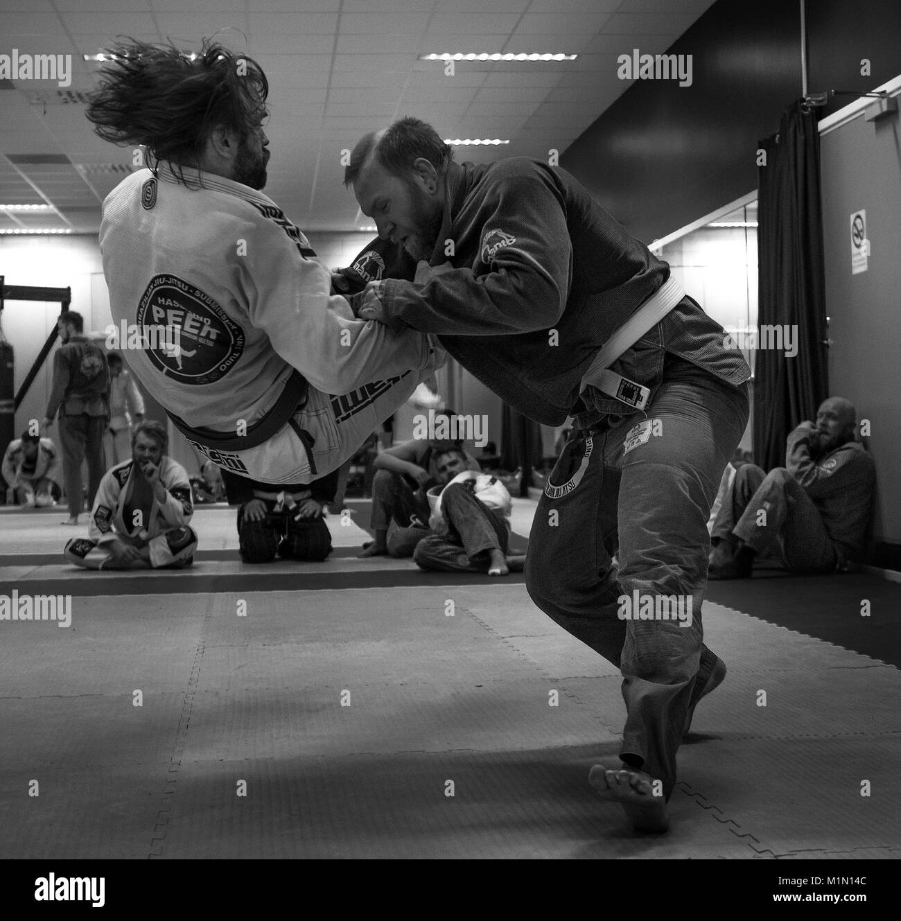 Brazilian Jiujitsu practise Stock Photo Alamy