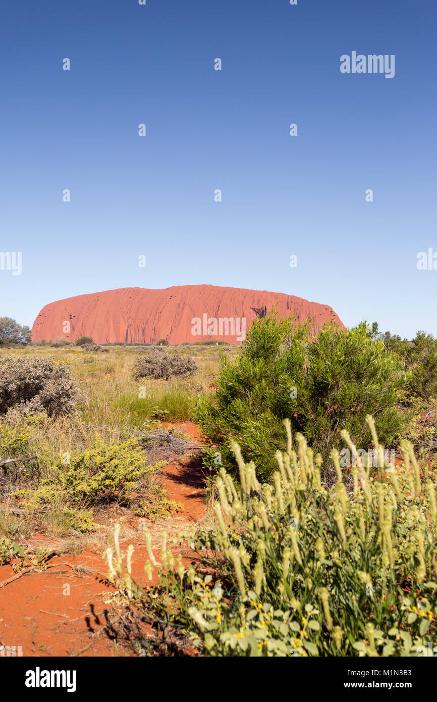 Uluru, Red Center, the great Outback. Northern Territory, Australia Stock Photo