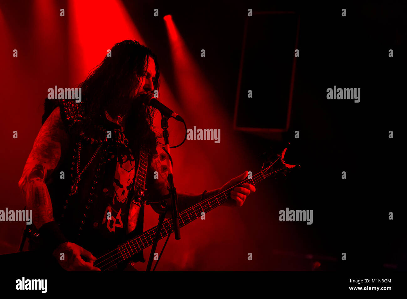 The German thrash metal band Destruction performs a live concert at Rockefeller during the