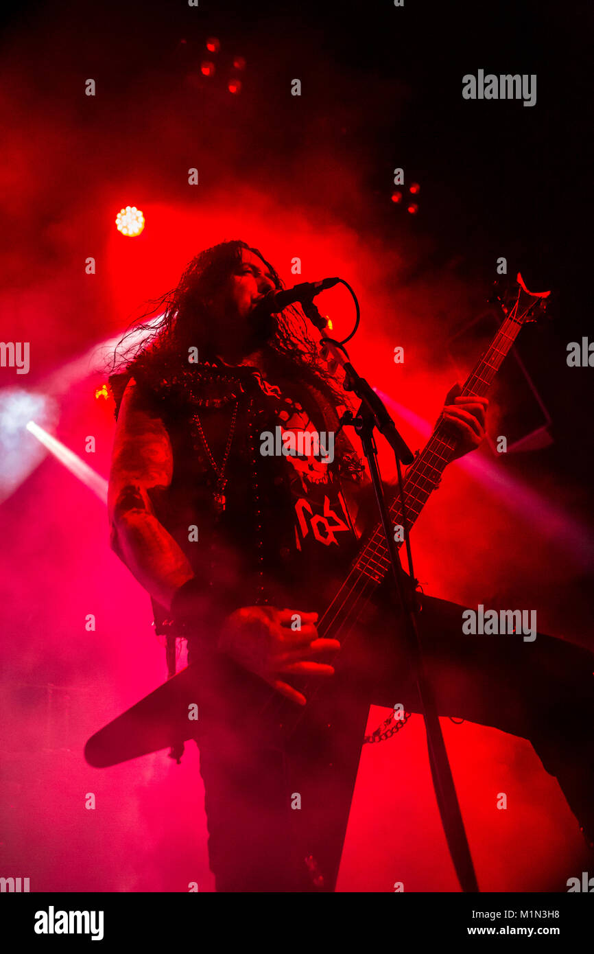 The German thrash metal band Destruction performs a live concert at Rockefeller during the