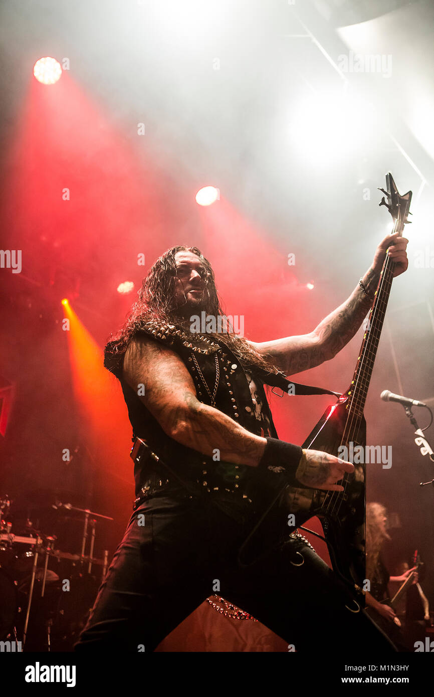 The German thrash metal band Destruction performs a live concert at Rockefeller during the