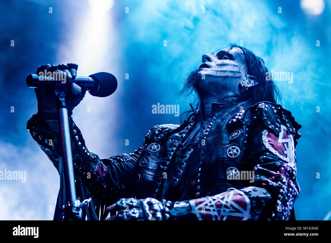 The Norwegian symphonic black metal band Dimmu Borgir performs live at Ole  Bull Scene in Bergen. Here vocalist Shagrath is seen live on stage. Norway,  28/05 2012 Stock Photo - Alamy