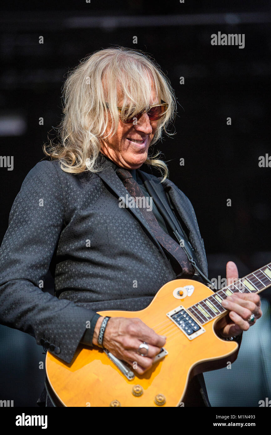 The English singer, songwriter and composer Sir Elton John performs a