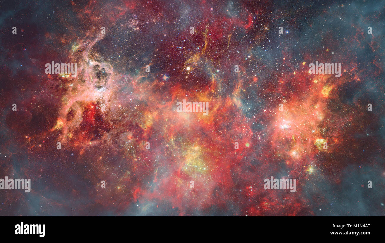 Starry deep outer space - nebula and galaxy Stock Photo - Alamy