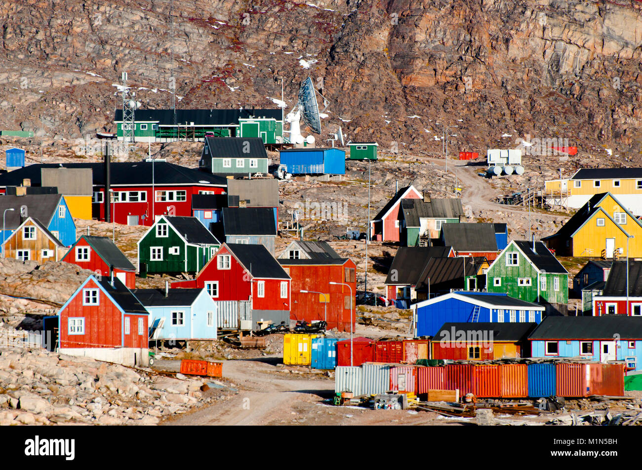Ittoqqortoormiit Village Greenland Stock Photo Alamy