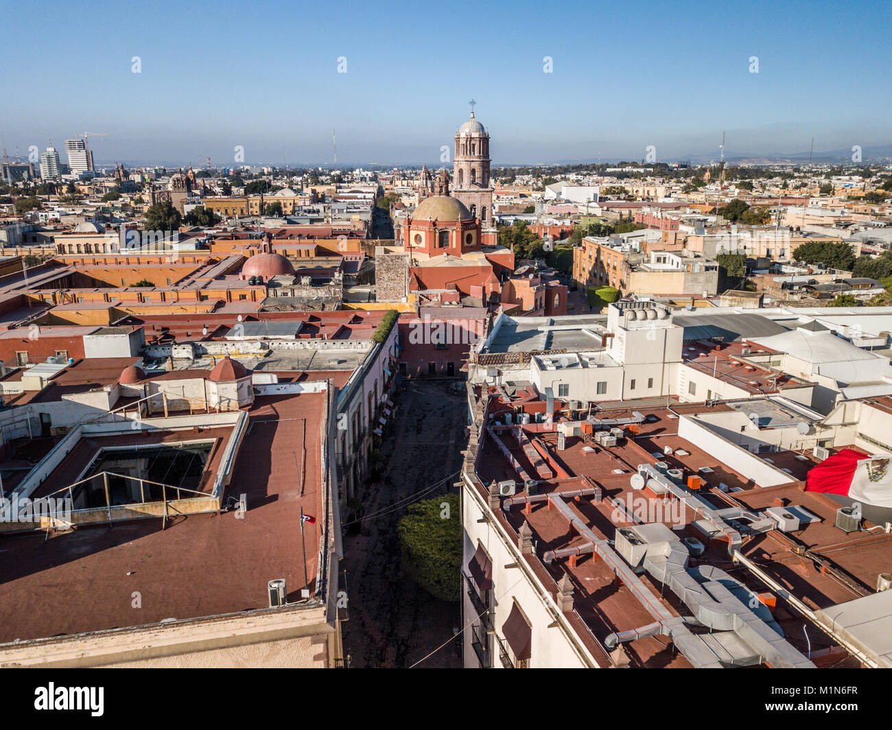 Templo de San Francisco, Queretaro, Mexico Stock Photo