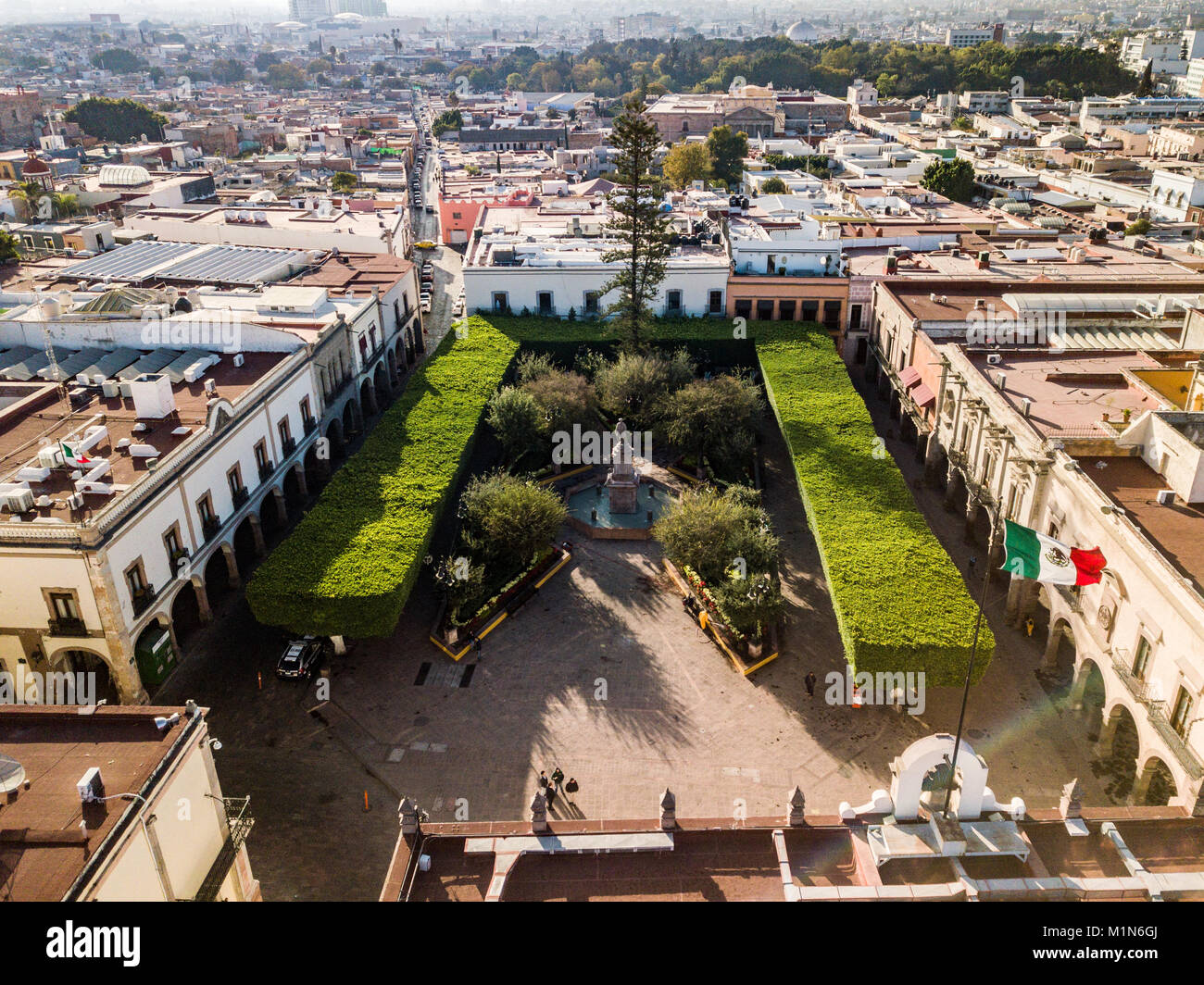 Plaza de Armas, Santiago de Querétaro, Qro., Mexico Stock Photo