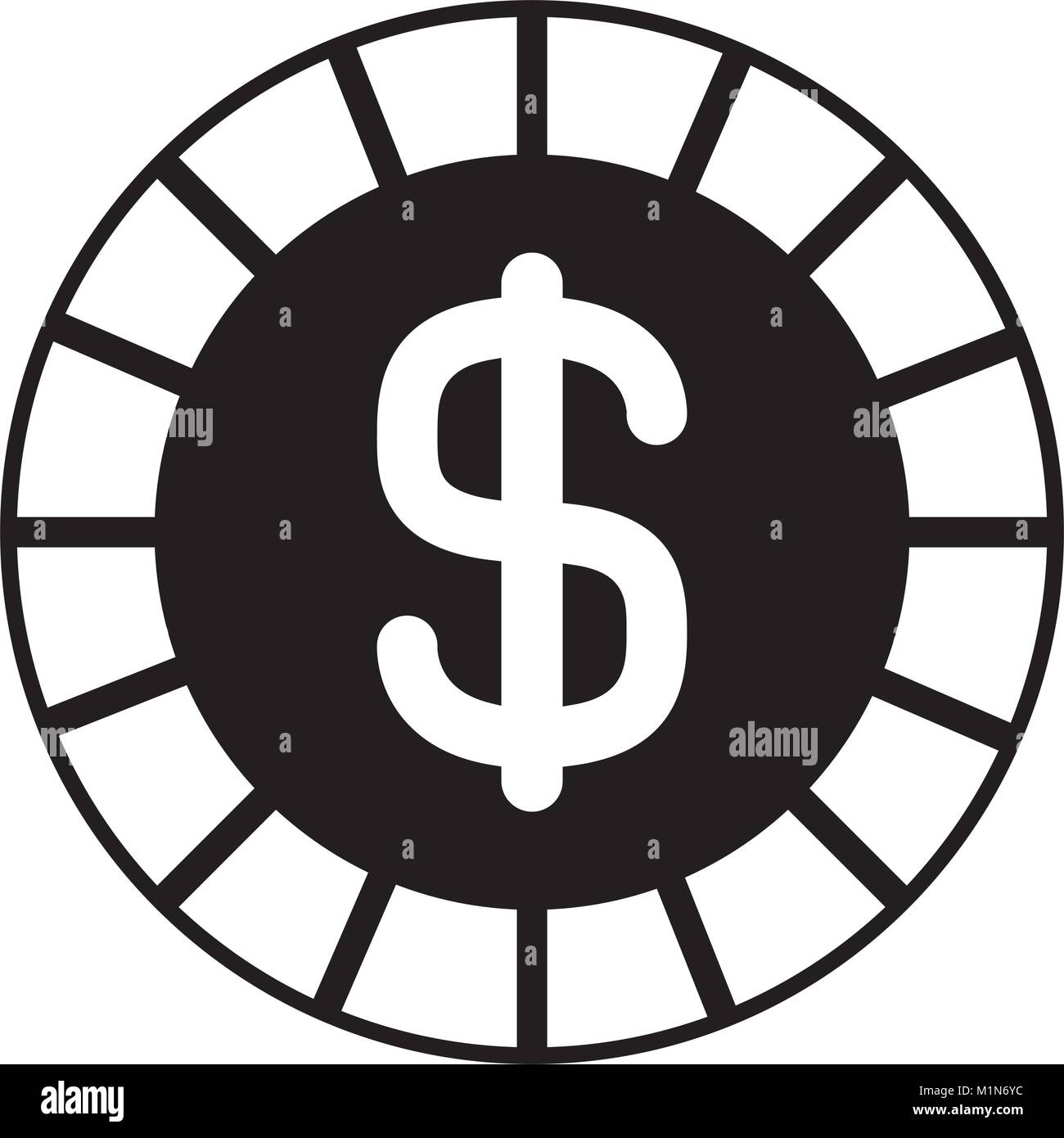 golden coin money dollar cash icon Stock Vector Image & Art - Alamy