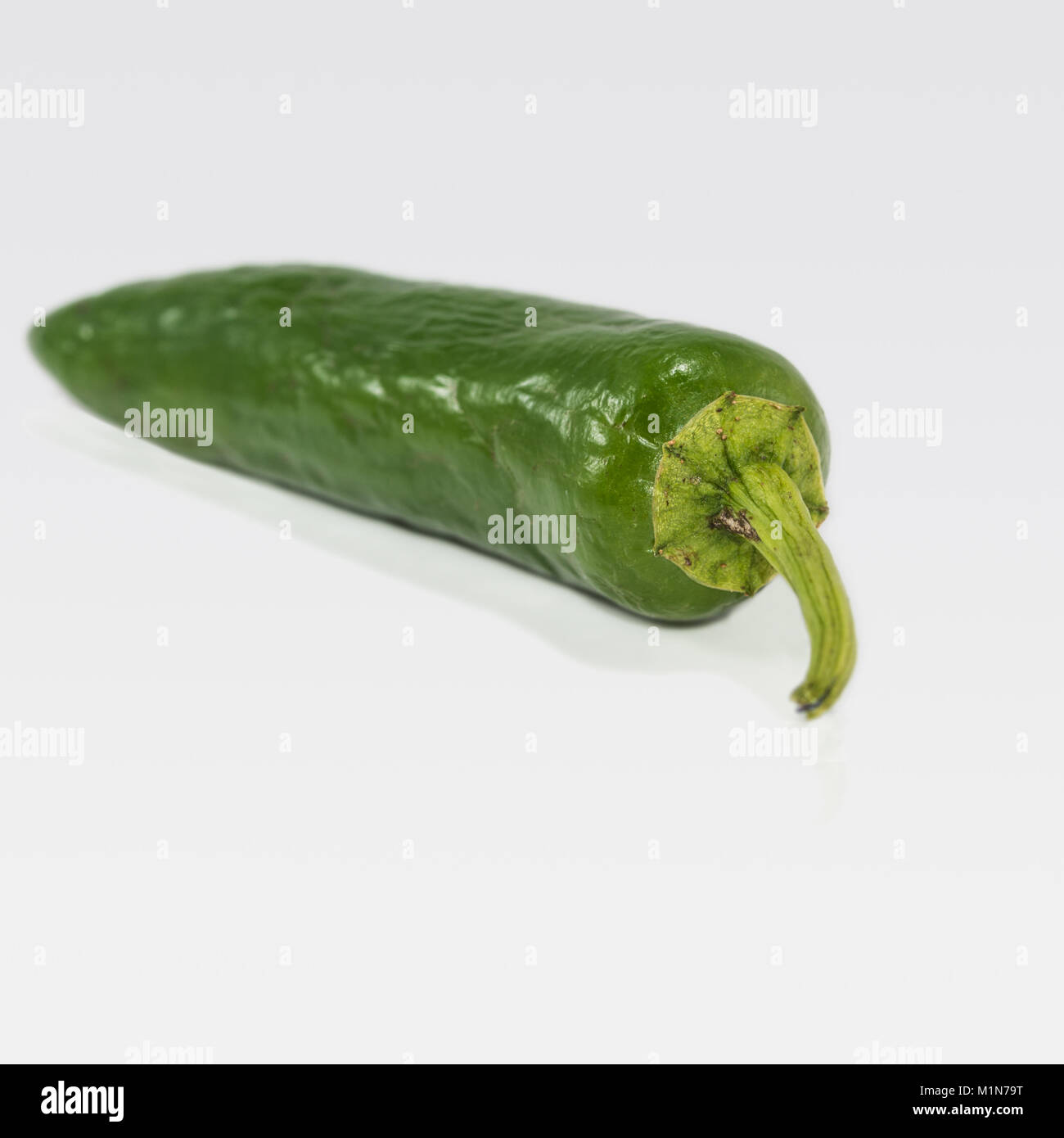 Green chilli white background hi-res stock photography and images - Alamy