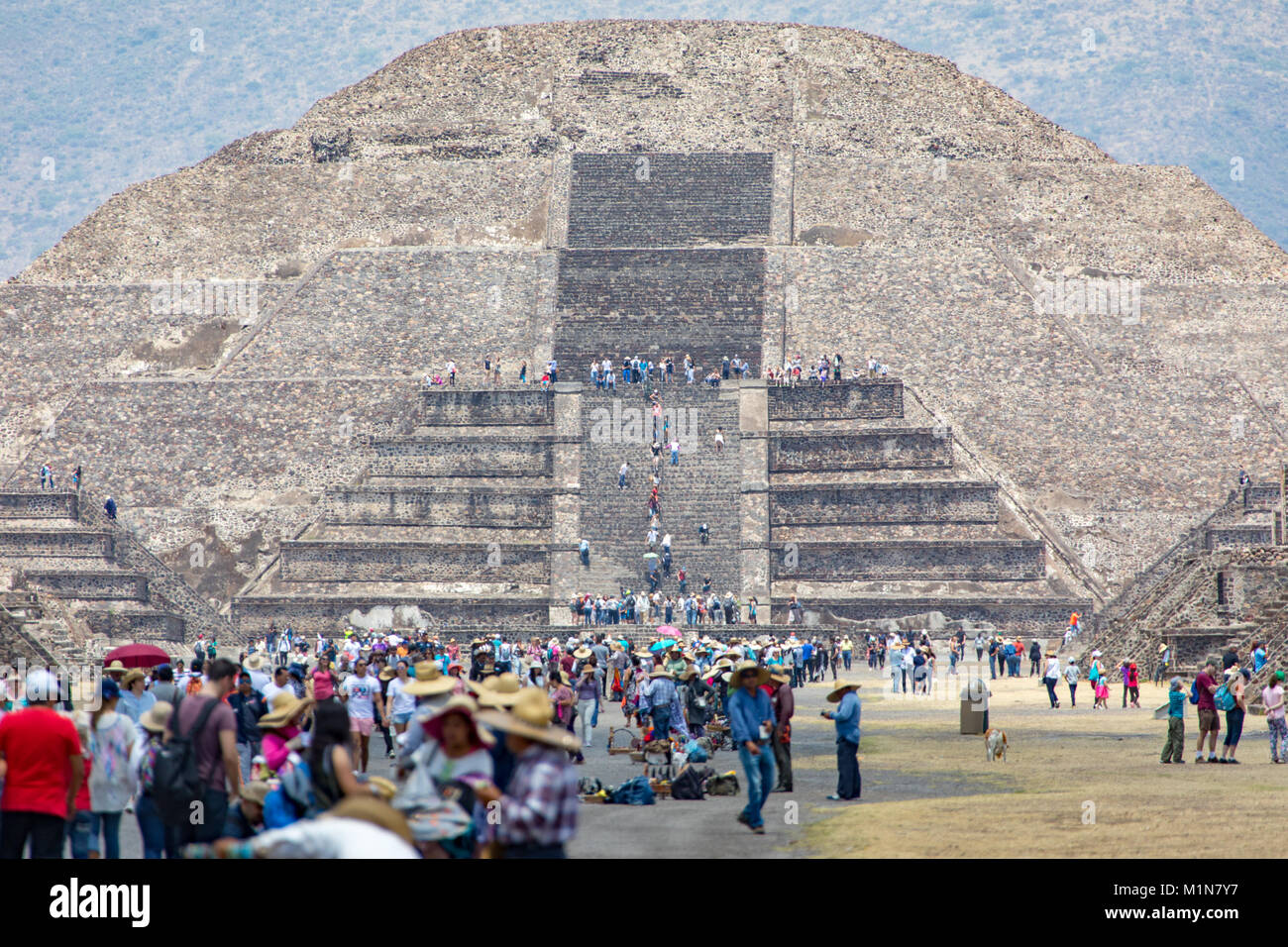 Pyramid of the Sun, Teotihuacán, Mexico City, Mexico Stock Photo