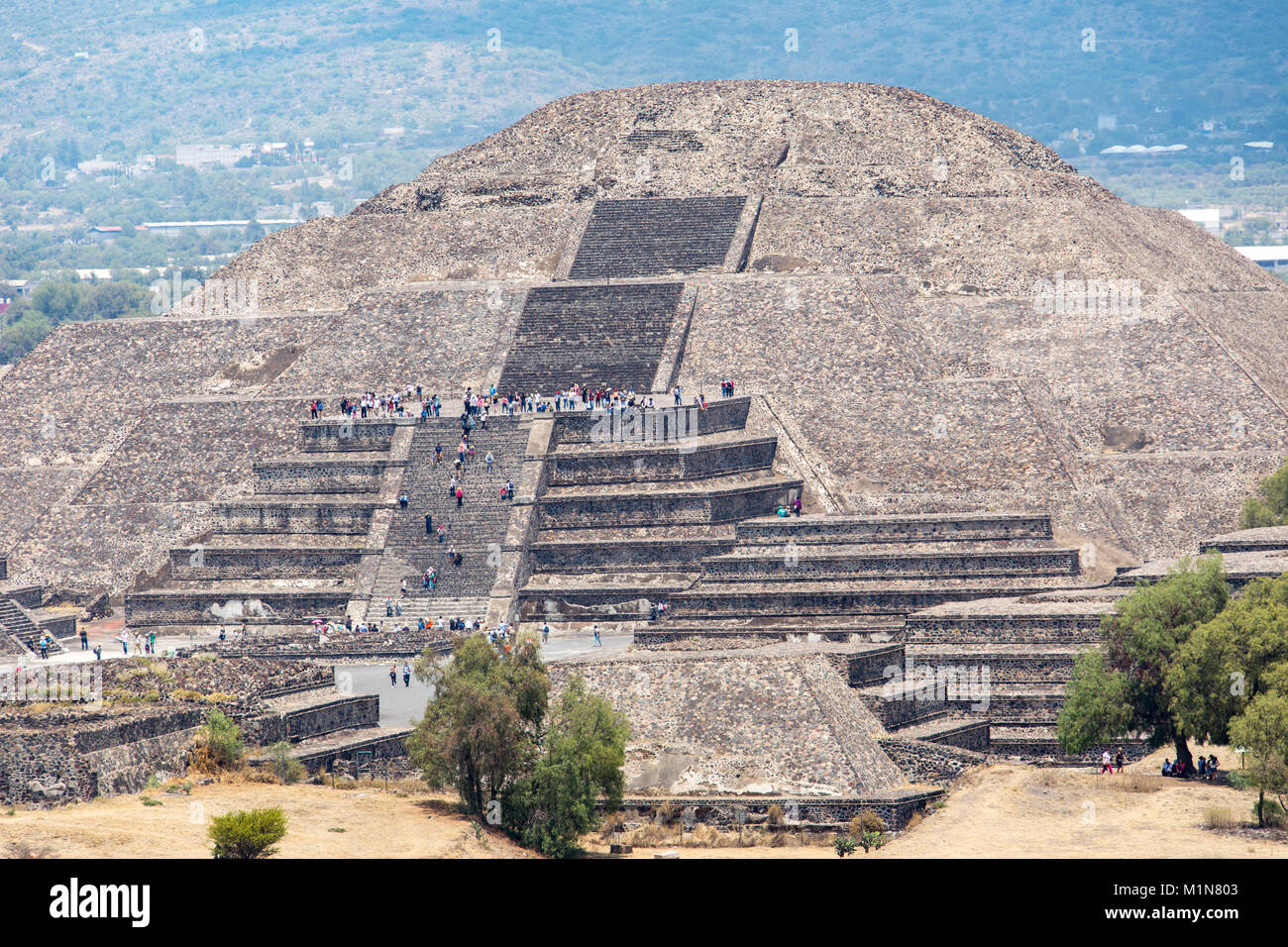 Pyramid of the Sun, Teotihuacán, Mexico City, Mexico Stock Photo