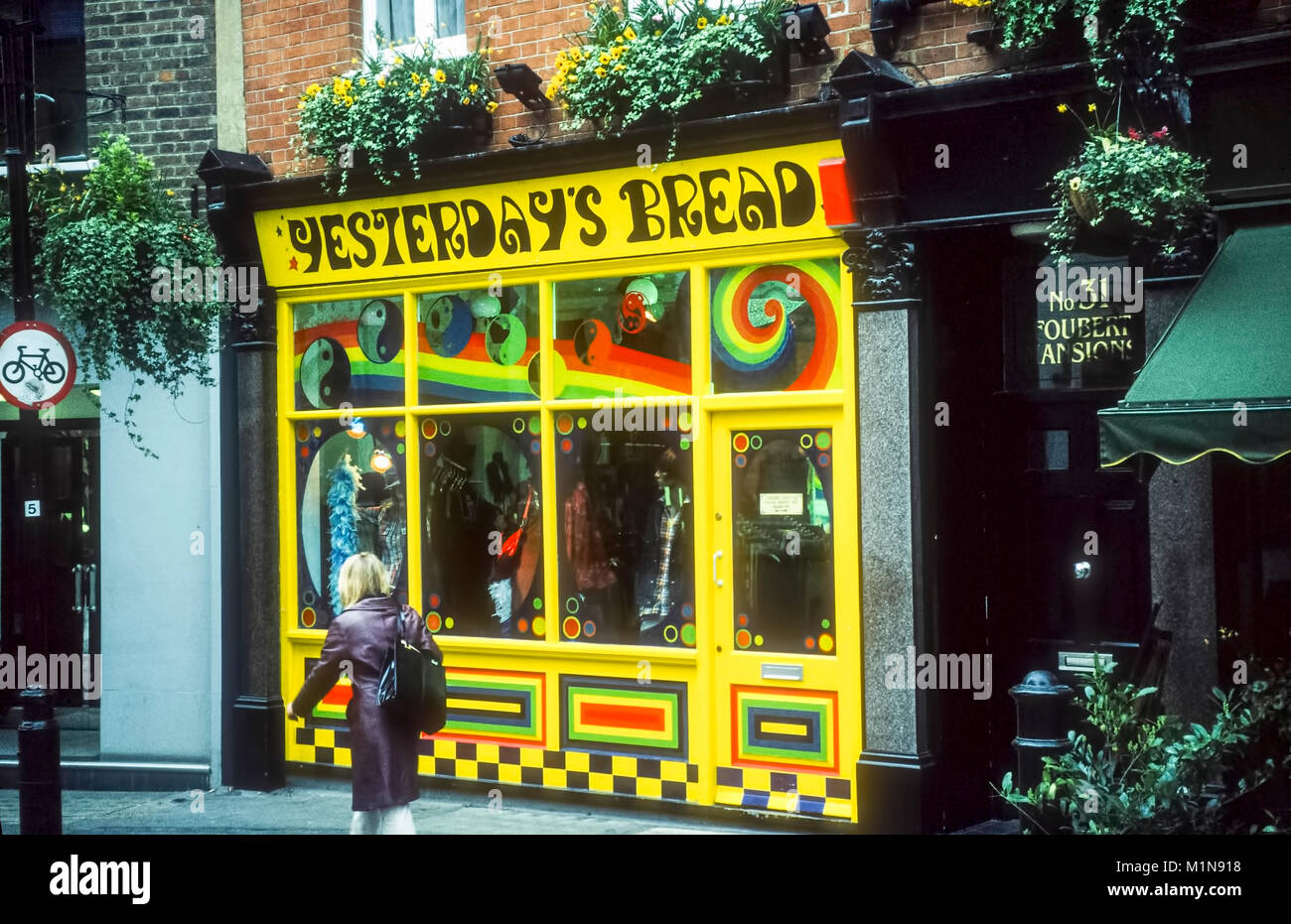 Yesterdays Bread 60s and 70s boutique in Foubert Place at Carnaby Street, London. Stock Photo