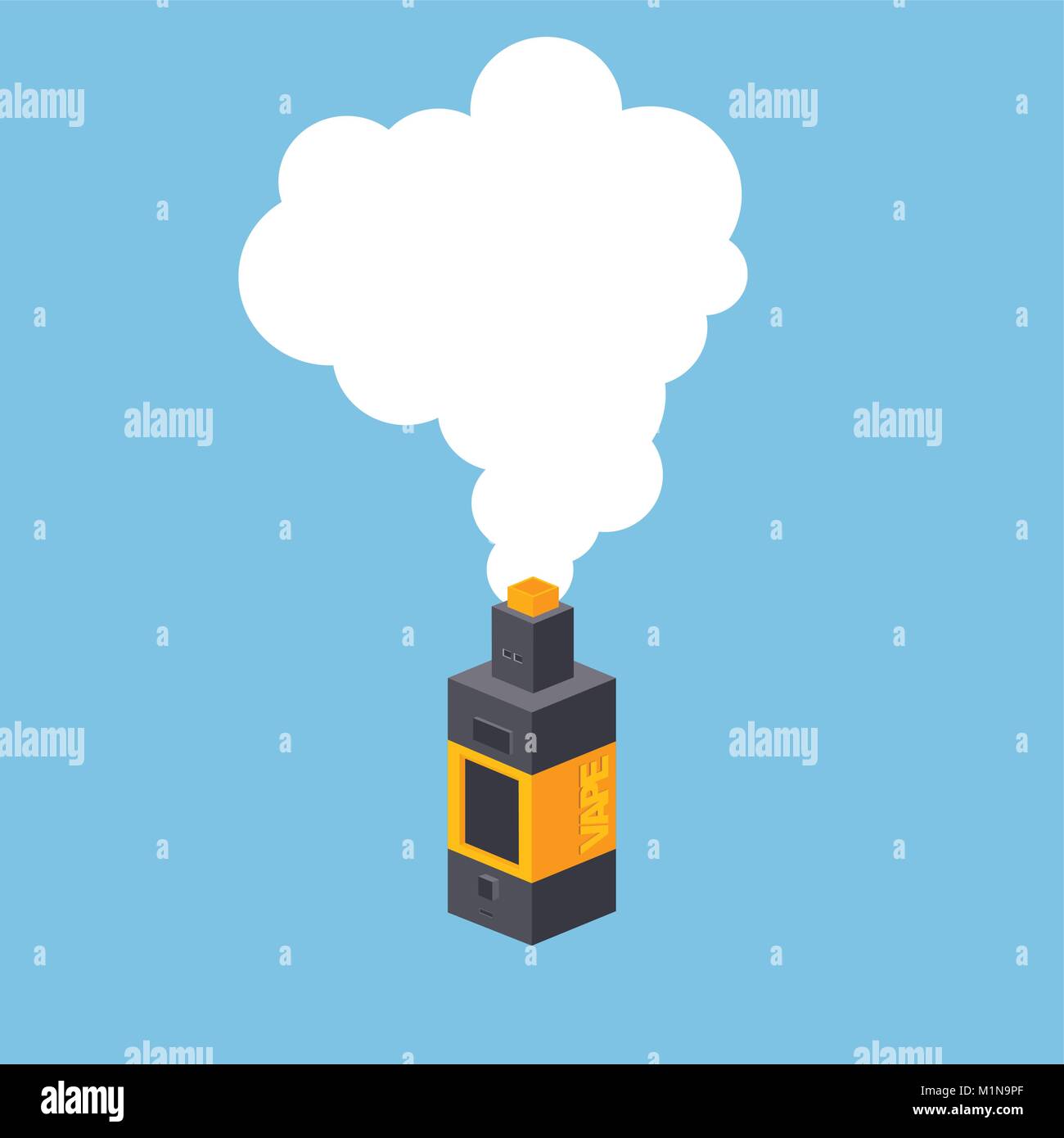 isometric block electric cigarette personal vaporizer vector art Stock ...