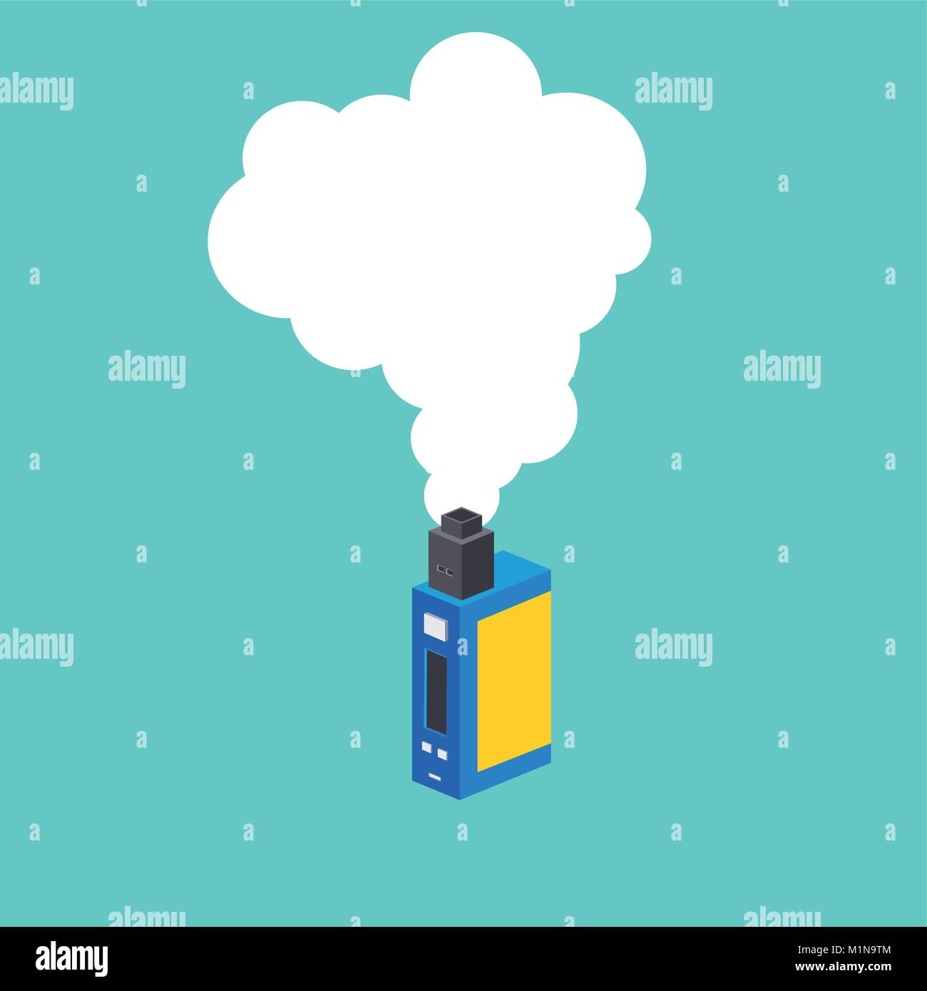 isometric block electric cigarette personal vaporizer vector art Stock