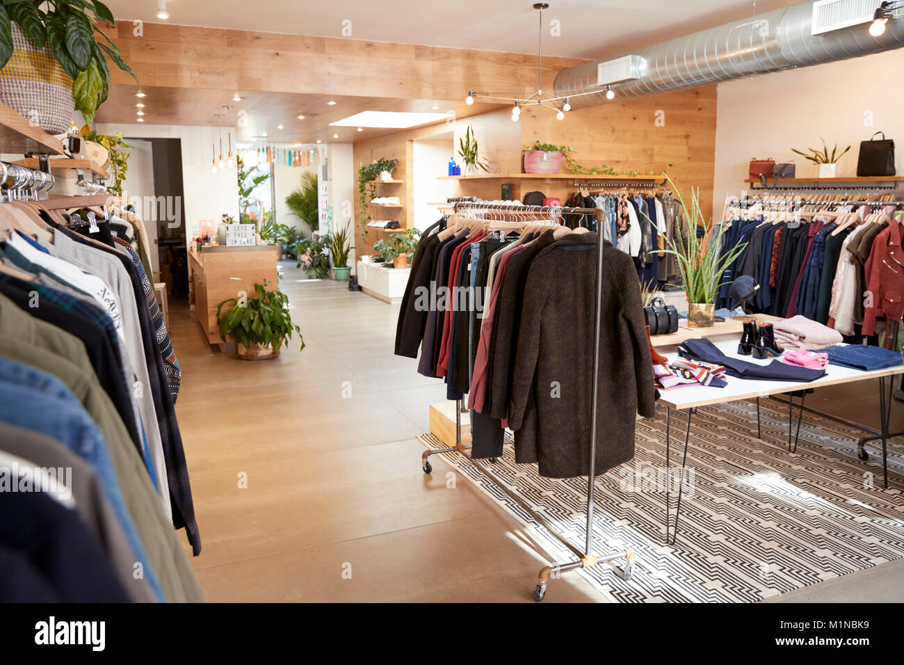 Clothes shop interior Stock Photo
