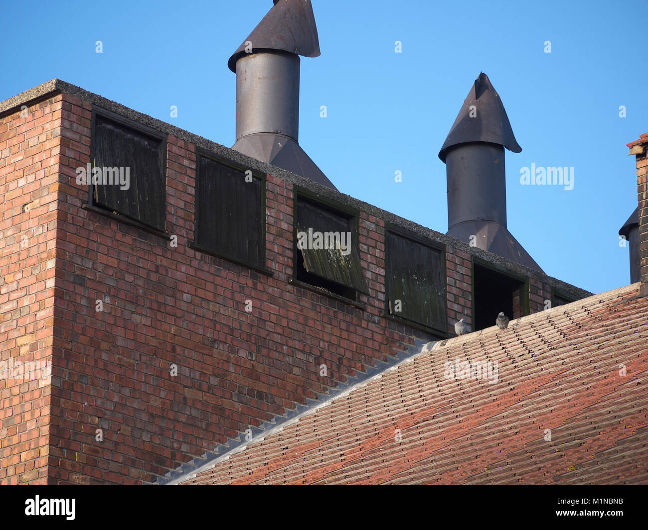 Smoke house chimneys Riby street Grimsby Stock Photo Alamy