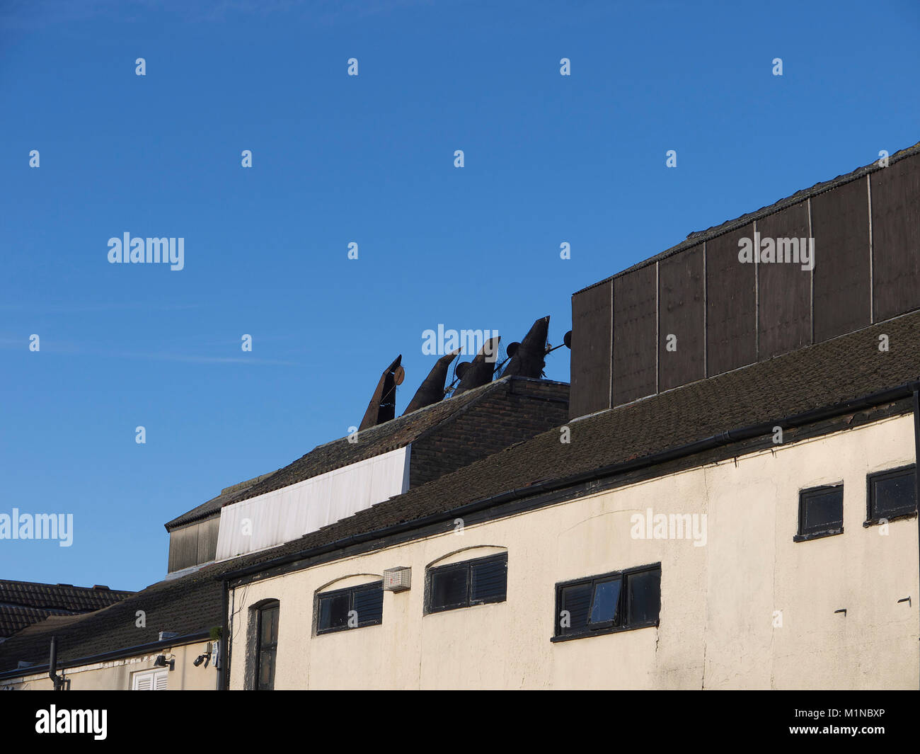 Smoke house roof line Riby street Grimsby Stock Photo Alamy
