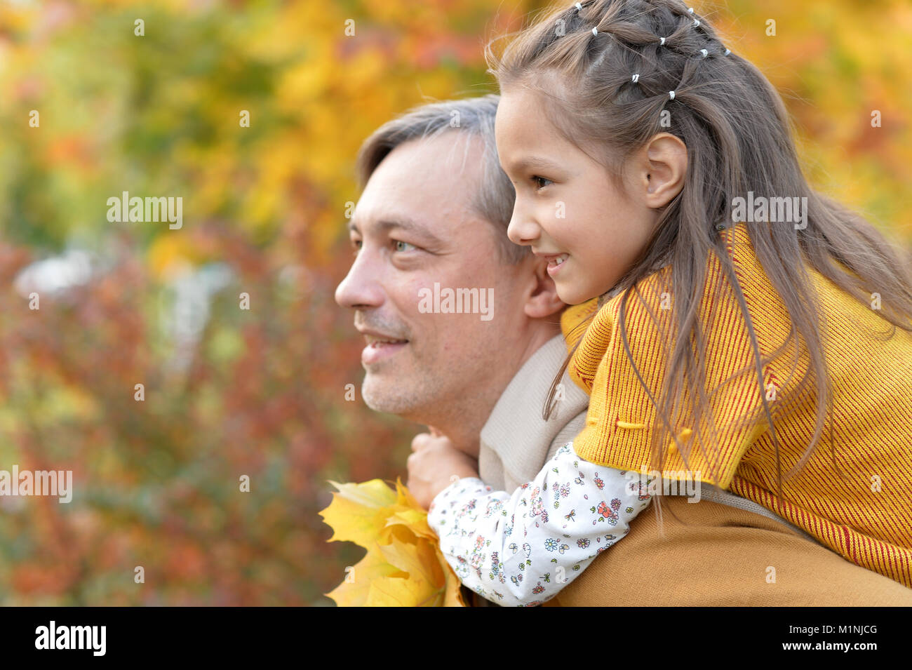 father and daughter hugging  Stock Photo