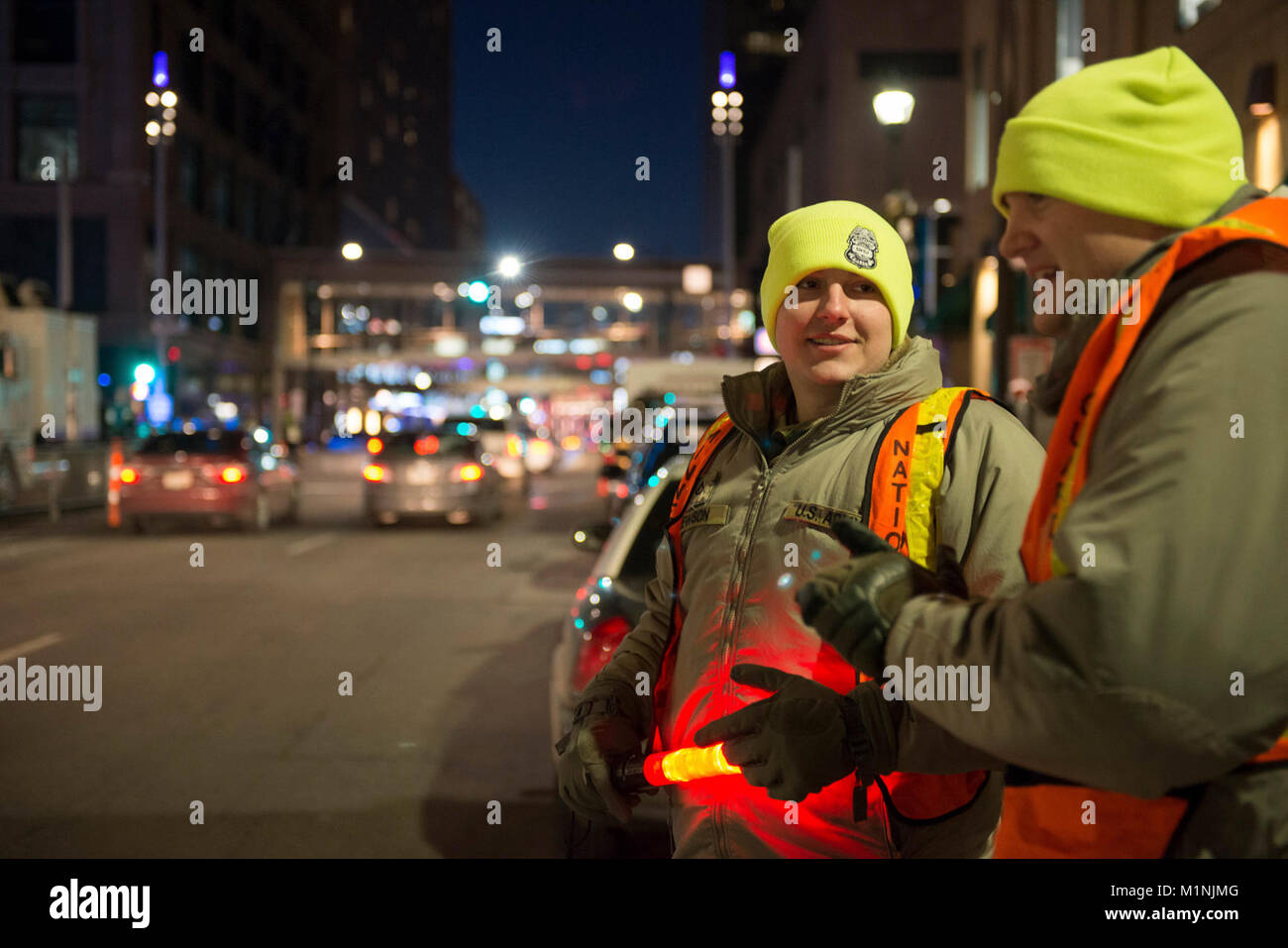 Soldiers from the Minnesota National Guard are supporting security