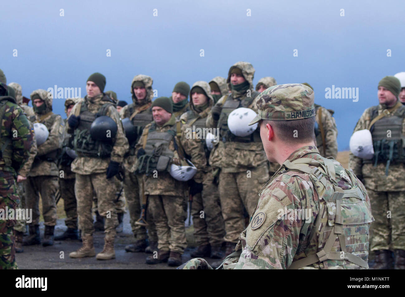 Yavoriv, Ukraine – Ukrainian Soldiers assigned to 3rd Battalion, 14th Mechanized Brigade, conducts RPG-7 (rocket-propelled grenade) training during a training at the Yavoriv Combat Training Center here Jan. 30. Currently more than 220 New York Army National Guard Soldiers are deployed to Ukraine where they are working hand in hand with the Ukrainian Army as they strive toward their goal of achieving NATO interoperability. (U.S. Army Stock Photo