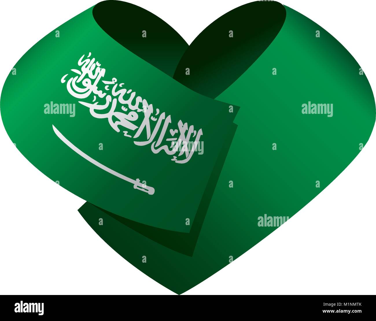 Saudi Arabia flag, vector illustration Stock Vector