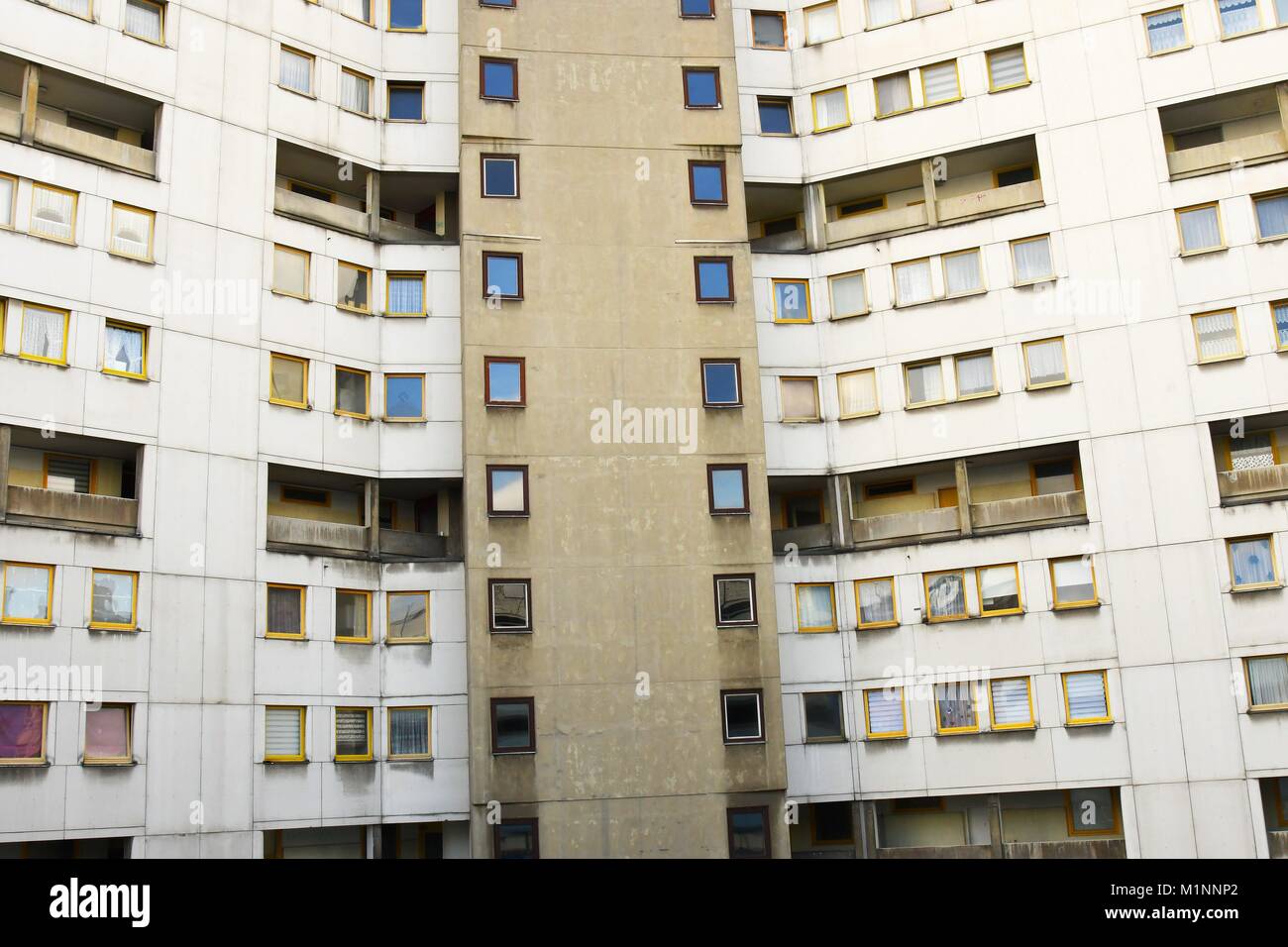 a block of dreary flats in Kreuzberg , Berlin, Febr. 27, 2017 usage