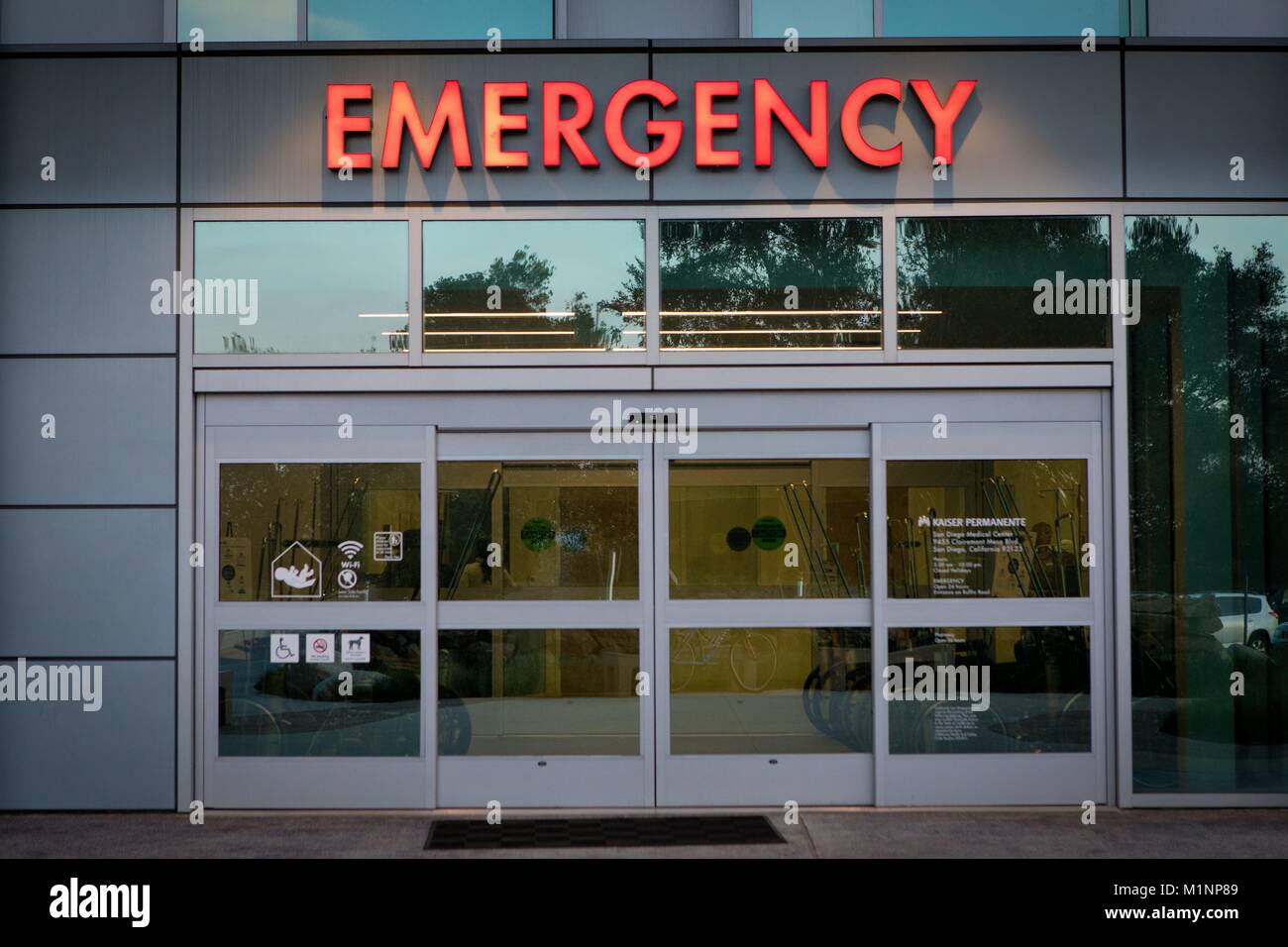 Entrance Emergency At Kaiser Permanente San Diego Medical