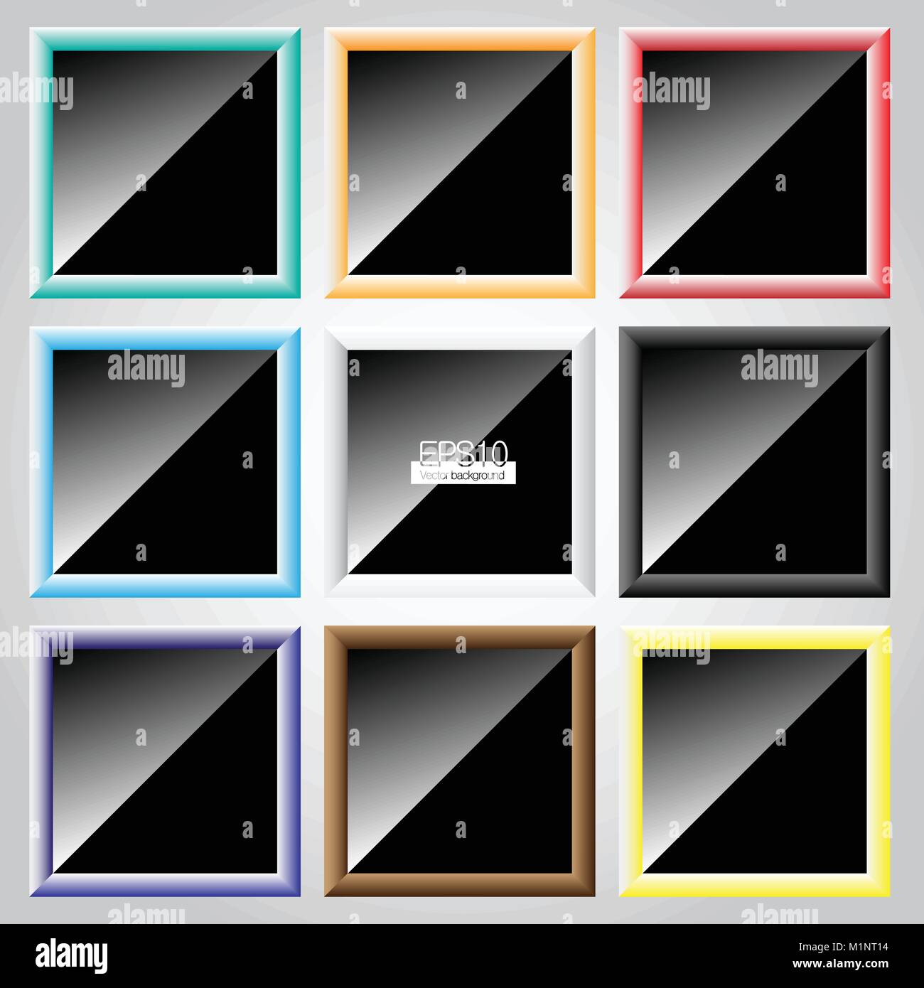 Colorful frame vector set Stock Vector Image & Art - Alamy