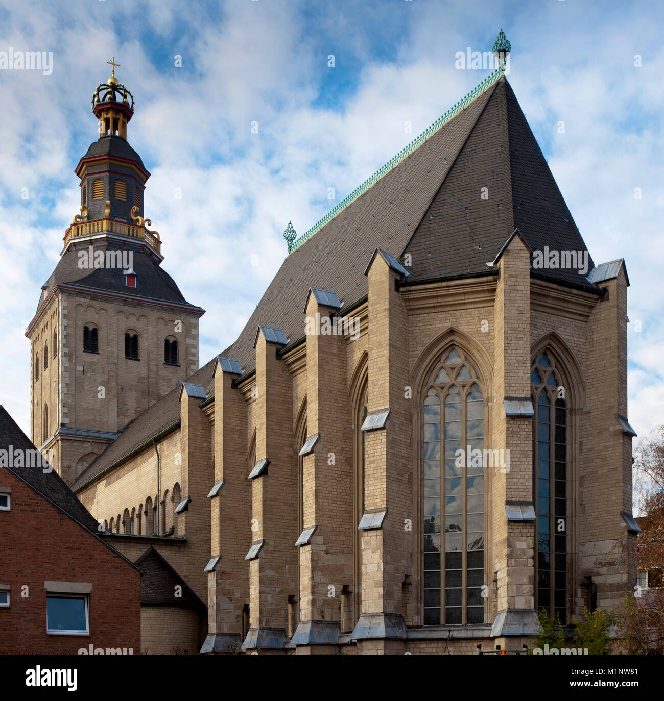 Germany, Cologne, the romanesque church St. Ursula.  Deutschland, Koeln, die romanische Kirche St. Ursula. Stock Photo