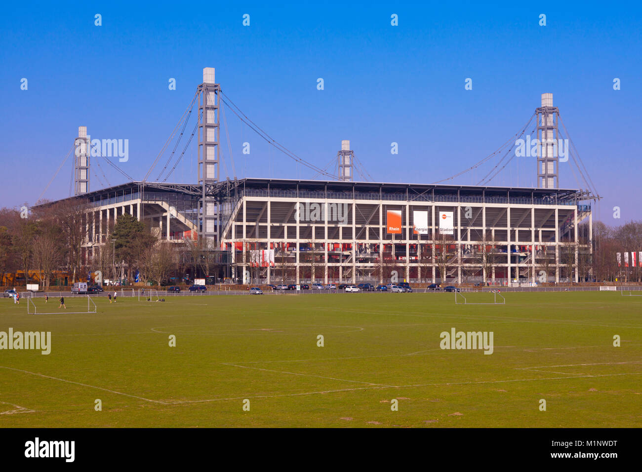 Germany, Cologne, the Rhein-Energie Stadium, formerly known as Muengersdorfer Stadium.  Deutschland, Koeln, das Rhein-Energie Stadion, ehemals Muenger Stock Photo