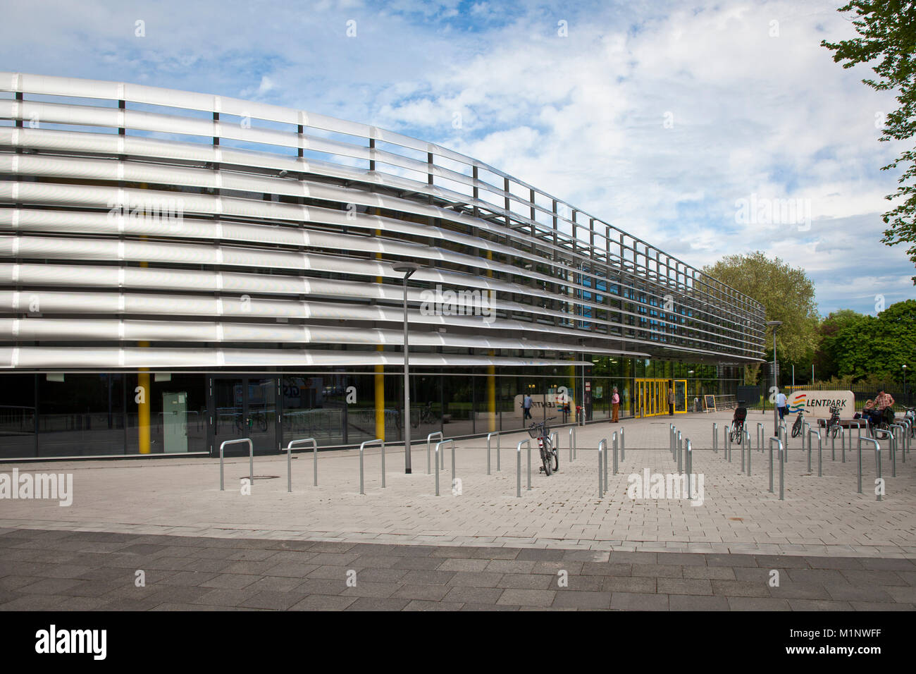 Germany, Cologne, the Lentpark, it is an combined ice- and swimming stadium, ice stadium, swimming stadium, skating rink.  Deutschland, Koeln, der Len Stock Photo