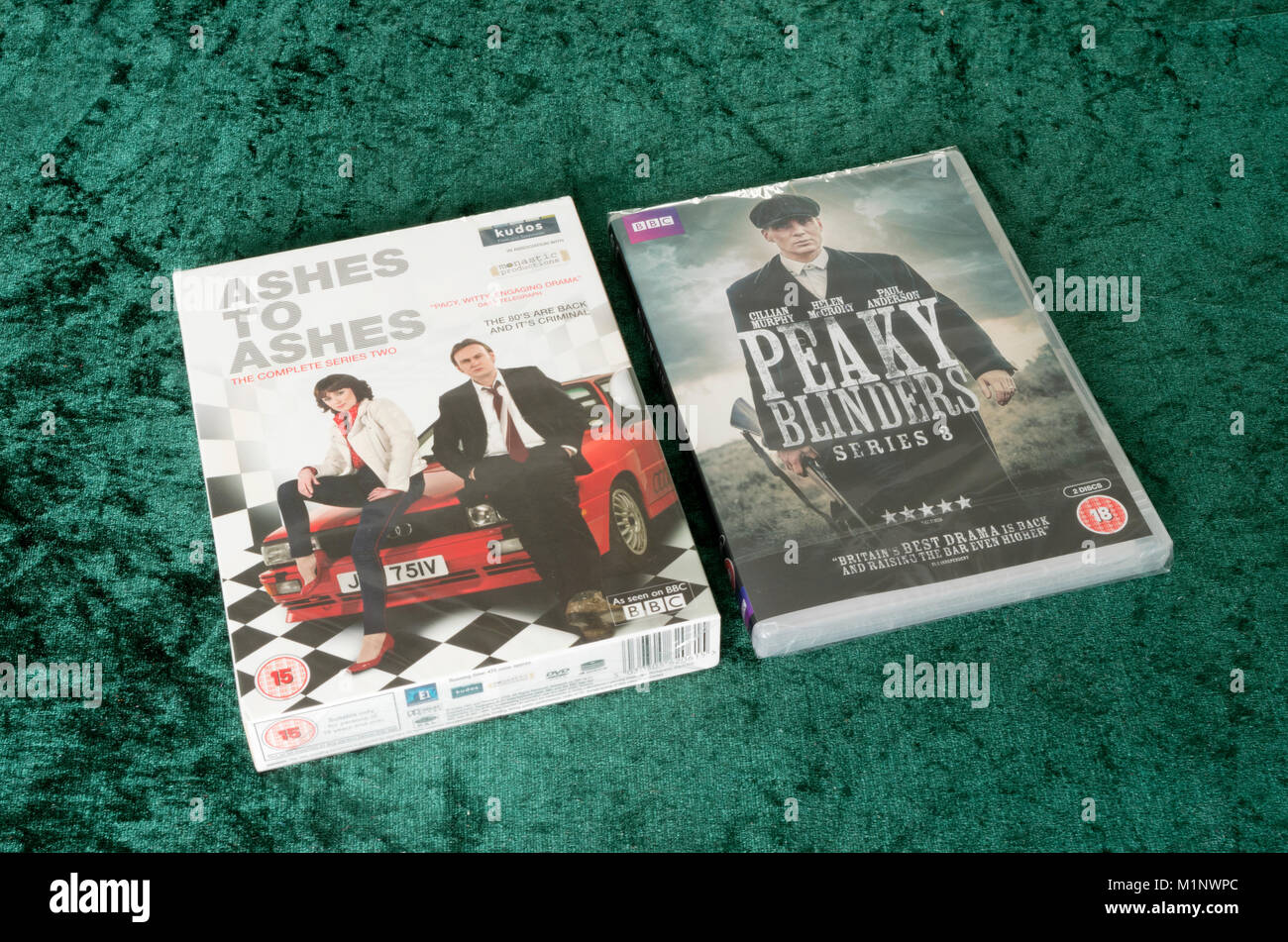 BBC Crime Drama DVDs in Jewel Cases, UK Stock Photo